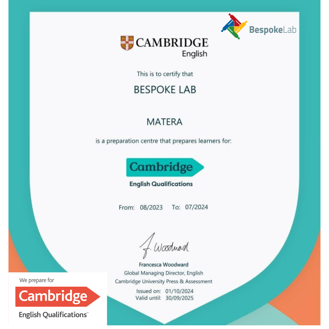 Bespoke Lab- Preparation centre for Cambridge English Qualifications